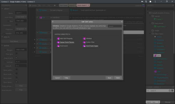 Google Analytics 4 plugin for Construct 3 - Image 3