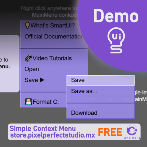 Simple Context Menu Demo